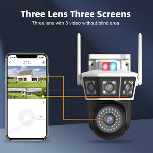 Новое поступление, Водонепроницаемая беспроводная Wi-Fi 6 Мп, с тремя линзами, IP-камера PTZ, 360 4K, приложение, приложение, CCTV, уличная Wi-Fi камера безопасности - Product Image 2