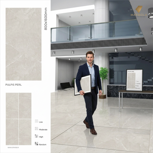 Loseta de Porcelana Esmaltada Brillante Pulpis Negra de 800x1600mm para Pisos de Apartamentos Modernos y Vestíbulos - Product Image 2