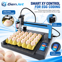 Imprimante à jet d'encre automatique pour œufs avec écran tactile de 5 pouces et port USB pour le marquage de logos et de codes QR dans une station de travail compacte de table