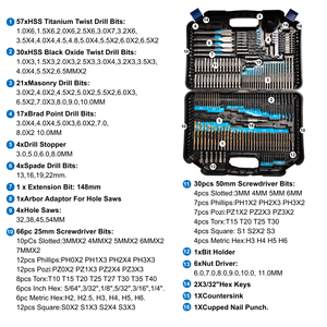 ชุดดอกสว่านและไขควงอเนกประสงค์ 246 ชิ้น ชุดเครื่องมือเจาะและขันสกรู DIY คุณภาพดี ขายดีที่สุด สำหรับงานโลหะ คอนกรีต และไม้ - Product Image 2