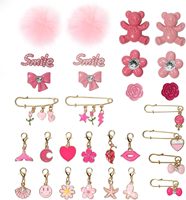 Bellaqueo 38 pièces de luxe en métal Bling chaussures breloques pour femmes sabot breloque dentelle Clips et lacet accessoires Kit