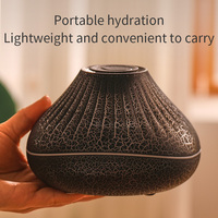 Diffuseur d'arômes domestique 7 couleurs avec effet flamme simulée, humidificateur d'air à ultrasons pour huiles essentielles, brumisateur
