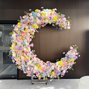 <strong>Moon</strong> Arch Artificial Flower Stand Arch Purely Handmade Wedding Hotel Birthday Banquet Hall Mall Decorative Scene Arrangement - Product Image 1