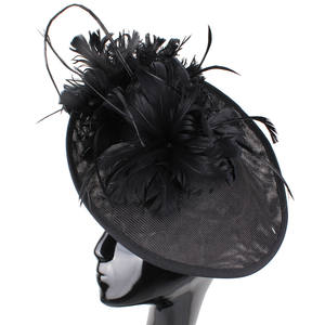 Femmes Plume Fleur Kentucky Derby Fascinator Chapeau Grand Sinamay Cocktail Tea Party Church Hat Boutique - Product Image 4