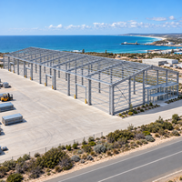 Entrepôt en acier résistant à la corrosion côtière, panneaux PIR, atelier de stockage, bureau, bâtiment de classe 350 AS/NZS