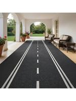 Modern Road Track Runner Carpet for Kids Playroom with Colorful Vehicle Street Design Soft Floor Rug for Bedroom Nursery Daycare
