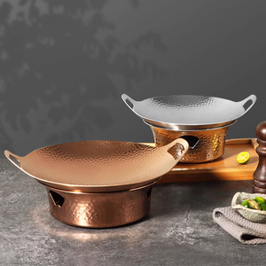 ชุดอุ่นอาหารสแตนเลสสำหรับร้านอาหารจีน, หม้ออุ่นแอลกอฮอล์กันลม - Product Image 1