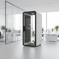 Cabinas de Privacidad Insonorizadas UNIBOOTH, Modernas, Móviles y Duraderas, con Perfil de Aluminio de Precisión, para Oficinas, Hoteles, Comedores y Salas de Estar