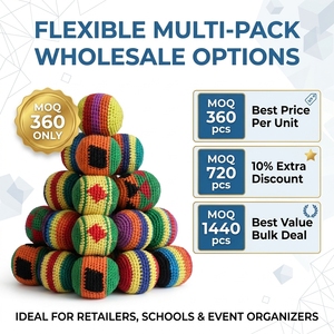Ensemble <span class=keywords><strong>de</strong></span> balles Hacky Sack en crochet tricoté, sac à pieds fait main en crochet <span class=keywords><strong>pour</strong></span> enfants et adultes, idéal <span class=keywords><strong>pour</strong></span> jongler, frapper et jouer en extérieur - Product Image 3
