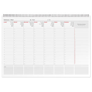 CANGINI FILIPPI - AGENDA SETTIMANALE WIRE-O 49X34 CM 53 FOGLI - Product Image 1