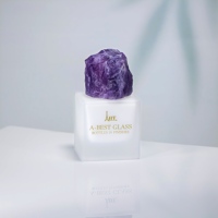 Flacon de parfum miniature de luxe personnalisé de 50 ml en verre cubique avec pompe à fine brume Vaporisateur de voyage Impression sérigraphique scellée