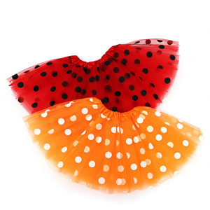 Falda tutú para niñas, falda de tul con lunares, vestido de princesa transpirable de 3 capas para niños - Product Image 5