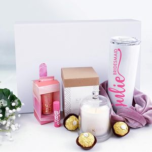 Boîtes cadeaux magnétiques blanches avec couvercles, grandes boîtes de <span class=keywords><strong>demande</strong></span> <span class=keywords><strong>en</strong></span> <span class=keywords><strong>mariage</strong></span> pour demoiselles d'honneur et témoins, boîte rectangulaire pliable pour cadeau de remise de diplôme - Product Image 6