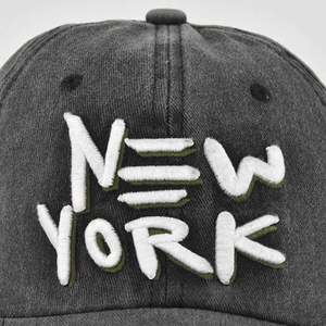 Fashionable Street Team <b>Vintage</b> Retro Baseball <b>Caps</b> Washed Cotton Retro Custom Embroidered Baseball <b>Cap</b> for Women - Product Image 3