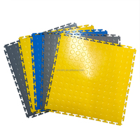 Baldosas de PVC entrelazadas antideslizantes e impermeables de 500*500*6 mm con diseño gráfico para interiores, talleres industriales y garajes.