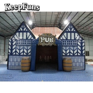 Carpa Inflable Personalizada KeepFuns Estilo <span class=keywords><strong>Pub</strong></span> Británico, Cabina de Bar Inflable Portátil para Decoración de Eventos y Fiestas al Aire Libre - Product Image 4