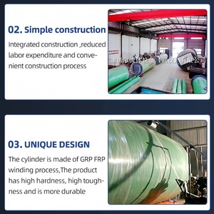 Nhà máy bán buôn hoàn toàn tự động tích hợp trạm bơm đúc sẵn FRP ngầm trạm bơm nước thải - Product Image 3