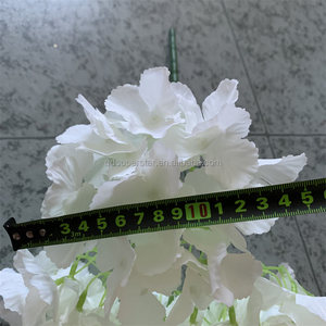 E-374 Bán Buôn Phong Cách Mới Nhân Tạo Tú Cầu Đám Cưới Nhà Bàn Ăn Lụa 5 Đầu Tú Cầu Nhân Tạo Số Lượng Lớn Màu Trắng - Product Image 5