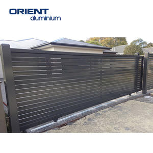 Porte d'allée coulissante pivotante automatique en aluminium de meilleure qualité, moderne, conception découpée au <span class=keywords><strong>laser</strong></span>, porte principale étanche l, portes en aluminium - Product Image 2