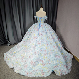 Jancember DY6737 Classique Hors Épaule Paillettes Empire Robe De Bal Quinceanera Robes - Product Image 4