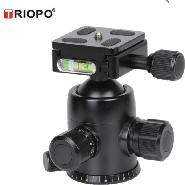 Triopo Professional Metal 360 Degree Rotating Panoramic Ball Head With 1/4 Inch Quick Shoe Plate For Manfrotto Tripod
