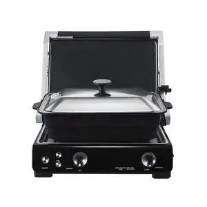 2022 neue intelligente Steak maschine Elektro grill Stahl gehäuse mit 180 Grad flacher Platzierung LED-Anzeige Bildschirm Kontakt grill