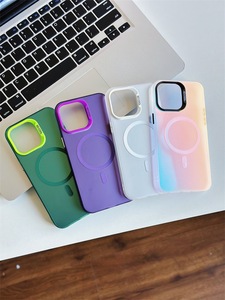 เคสแม่เหล็กกันกระแทกสำหรับ <span class=keywords><strong>iPhone</strong></span> 15, เคสโทรศัพท์ <span class=keywords><strong>i14</strong></span> <span class=keywords><strong>PRO</strong></span> <span class=keywords><strong>MAX</strong></span> 12 <span class=keywords><strong>Pro</strong></span> 13เคสผิวด้านโปร่งแสง - Product Image 3