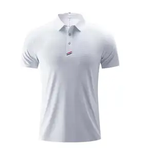 Camisa polo simples para homens de golfe casual liso de alta qualidade com logotipo personalizado por atacado verão