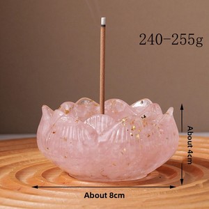 Vente en gros de pierre de cristal naturel goutte de colle porte-bâton d'encens Lotus Pot bols pour la guérison <span class=keywords><strong>méditation</strong></span> <span class=keywords><strong>métaphysique</strong></span> - Product Image 6
