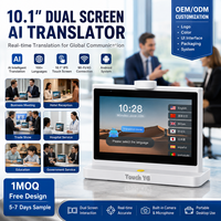 Traducteur vocal IA à double écran, écran tactile 10,1 pouces, appareil de traduction en temps réel pour la communication d'affaires internationales