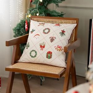 Cuscino ricamato di natale cuscino per la decorazione della casa per le vacanze cuscino del divano cuscino di natale cuscino del soggiorno - Product Image 5