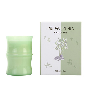 Vente en gros de bougies parfumées de luxe en bambou, verre, cire de soja, parfum de vacances pour la maison, ornements de bougies souvenirs - Product Image 5