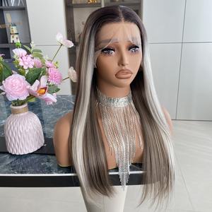 Perruque synthétique en fibre Futura résistante à la chaleur, de qualité supérieure, avec frontal 13x4, perruque Lace Front de luxe, vente en gros à prix réduit - Product Image 4