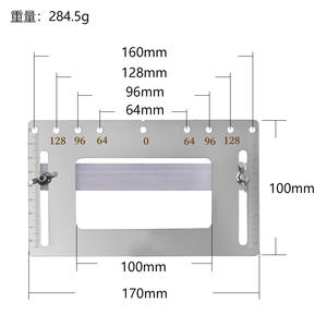 Posicionador de Perforación para Manijas de Puerta de Acero Inoxidable, Herramienta Auxiliar para Instalación de Puertas de Gabinete de Carpintería, Herramienta de Perforación con Buje - Product Image 2