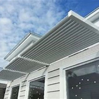 TOMA Moderne Extérieur En Aluminium Persienne Toit Fenêtre Pare-Soleil Mobile Vertical Monté Volets Conception Chinoise Surface Peinte