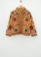 Veste en broderie Suzani faite à la main, vêtements d'hiver, velours bohème, veste de créateur de haute qualité, nouvelle collection, unisexe, décontractée