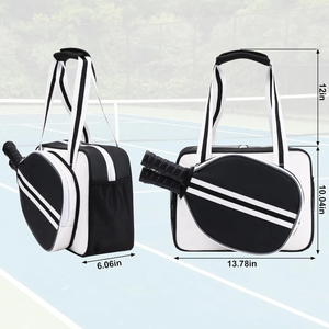 Sac de padel en cuir PU de qualité supérieure, grande capacité, confortable, sac de sport pour raquette, sac de gym, petit sac fourre-tout pour pickleball avec logo personnalisé - Product Image 4