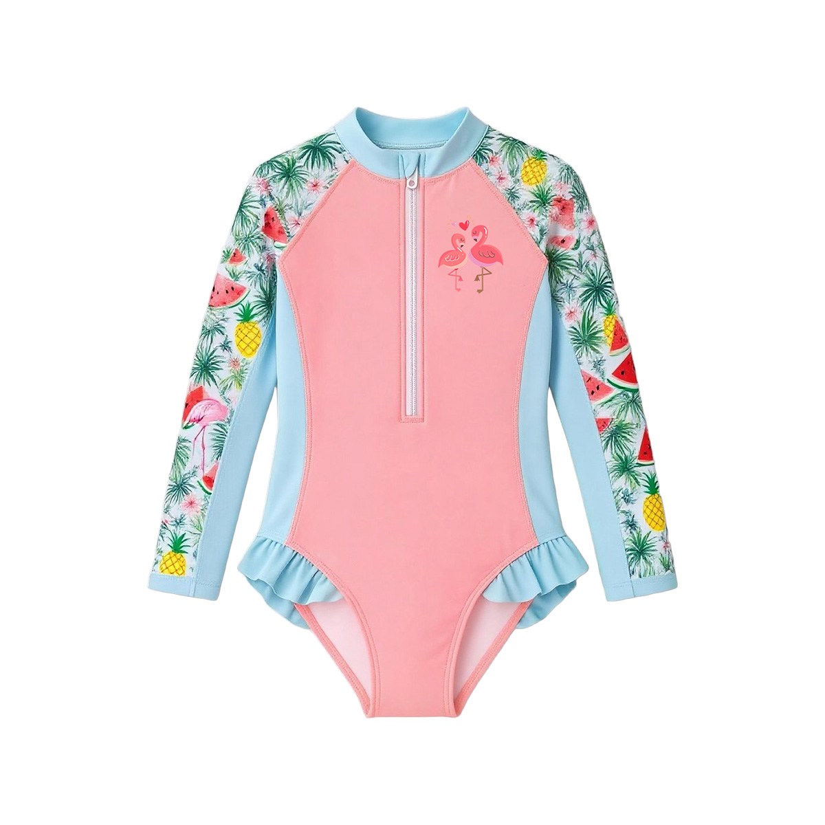 Tropical - Printed Pink & Turquoise