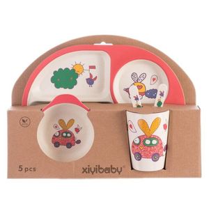 Juego de Platos de Fibra de Bambú con Diseño de Dibujos Animados, No Tóxico, para la Hora de Comer - Product Image 3