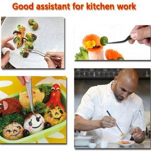 Utensilios de Cocina en Oferta, Pinzas para Pescado de Acero Inoxidable, Pinzas para Alimentos con Puntas Dentadas, Juego de Pinzas para Cocinar - Product Image 4