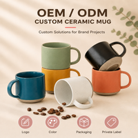 Mug à café en céramique FENN personnalisé de 12 oz, gravure au laser, poterie, mug personnalisable disponible en plusieurs couleurs, argile mouchetée, mug cadeau