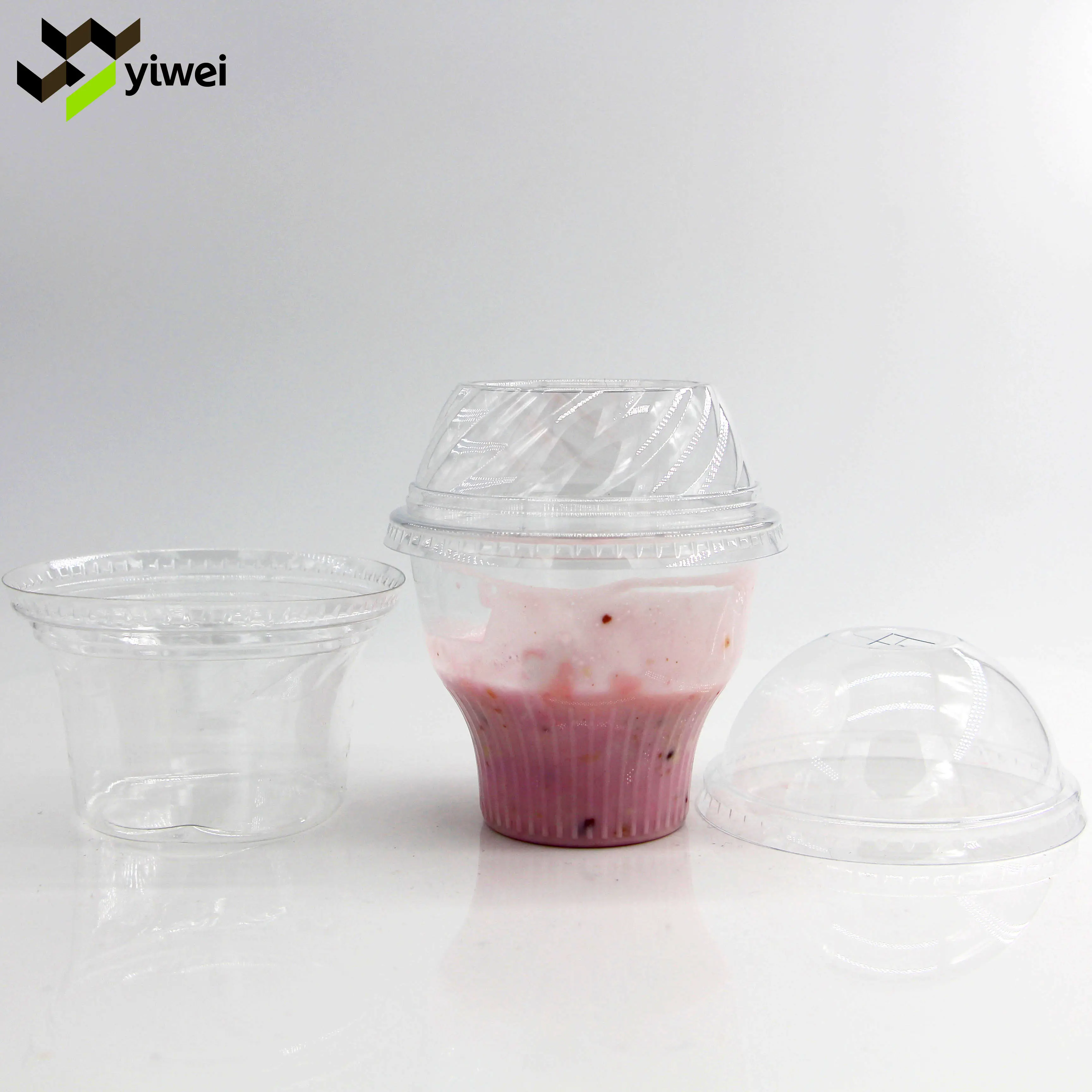 Groothandel 5 6 7 8 9 12Oz Food Cake Moussee Container Doorzichtige Yoghurt Plastic Beker Voor Ijs Dessert Kopjes Snackkom Met Deksels