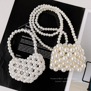 Tas tangan mutiara anak perempuan, kantung unik kecil dengan penutup kancing gaya Barat semua-cocok - Product Image 2