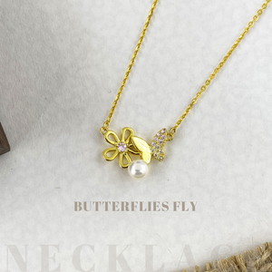 Collier pendentif papillon en perle d'eau douce de qualité supérieure RUNQI, argent sterling S925, style classique, cadeau de mariage ou de fiançailles - Product Image 4