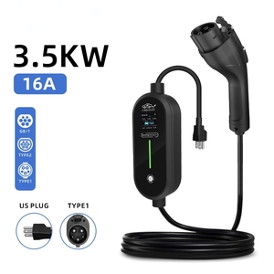 เครื่องชาร์จรถยนต์ไฟฟ้าแบบพกพาชนิดปลั๊ก US Type 1 กำลังไฟ 3.5KW 16A พร้อมระบบป้องกันวงจรแบบสมาร์ท ตั้งเวลาการชาร์จได้ ป้องกันน้ำและฝุ่นละอองระดับ IP54 - Product Image 1