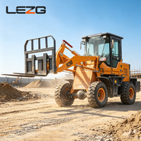 Vente flash : mini-chargeuse sur pneus diesel 3 tonnes avec fourche à palettes, certifiée CE pour la construction, l'agriculture et la manutention de matériaux
