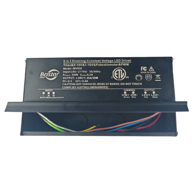 High Quality IP67 Rated 40W 5-in-1 Dimmable Junction Box LED Driver Constant Voltage 12v 24v for Outdoor Use