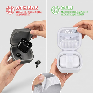 Estuche rígido mini de EVA con cremallera personalizada <span class=keywords><strong>y</strong></span> LOGO para auriculares, estuche rígido de EVA para guardar cables <span class=keywords><strong>y</strong></span> auriculares - Product Image 4