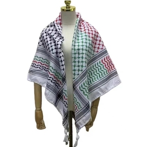 CCY Palestine Scarf Woven Shemagh Keffiyeh Original Arafat Hatta <strong>Head</strong> Neck Cotton Scarf Arab <strong>Wrap</strong> With Tassel - Product Image 4