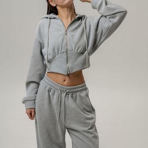Nouvelle tenue de yoga d'hiver pour femmes, veste zippée, vêtements de sport slim fit, haut à manches longues, vêtements de sport pour l'entraînement - Product Image 2